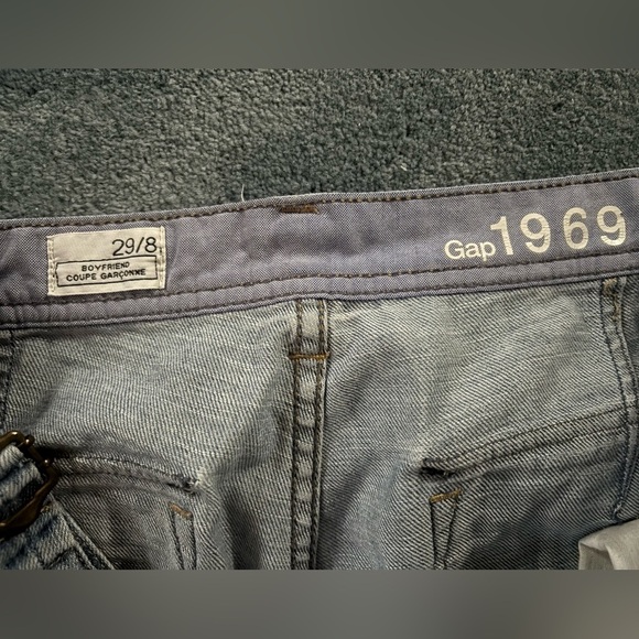 GAP Blue Flare & Wide Leg Jeans with Vintage Distressing - Picture 2 of 3